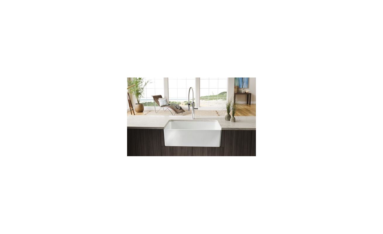 Blanco 518540 White Cerana 30-inch Farmhouse Kitchen Sink Apron-Front ...